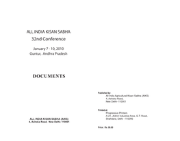 32Nd Conference DOCUMENTS