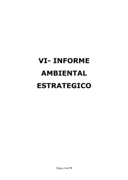 Informe Ambiental Estrategico