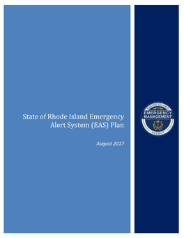 State of Rhode Island Emergency Alert System (EAS) Plan