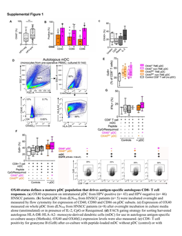 (A) OX40 Expression on Intratumoral Pdc from HPV-Positive (N= 43) and HPV-Negative (N= 46) HNSCC Patients