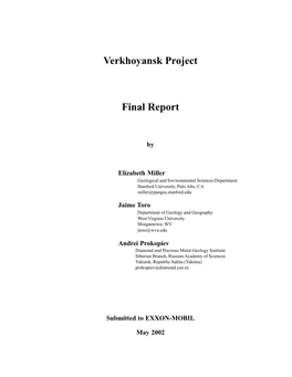 Verkhoyansk Project Final Report