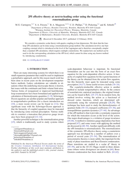 2PI Effective Theory at Next-To-Leading Order Using the Functional Renormalization Group