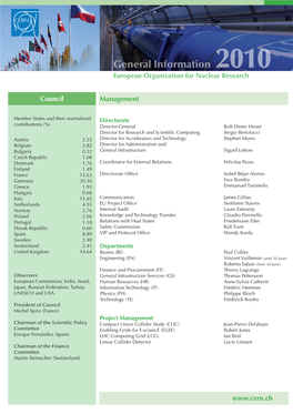 General Information 2010 European Organization for Nuclear Research