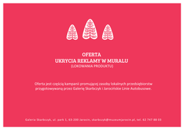 Oferta Ukrycia Reklamy W Muralu (Lokowania Produktu)