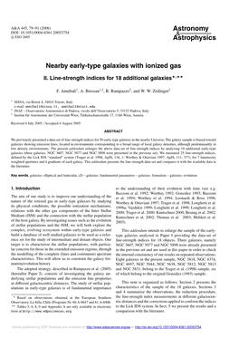 Nearby Early-Type Galaxies with Ionized Gas