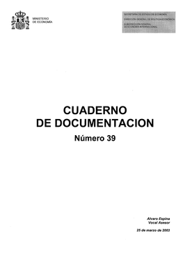 CUADERNO DE DOCUMENTACION Número 39