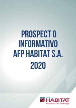 Prospect O Informativo AFP Habitat SA 2020