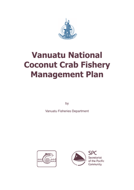 Vanuatu National Coconut Crab Fishery Management Plan