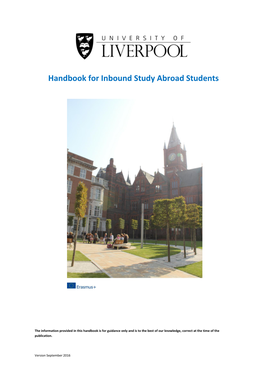 Handbook for Incoming Exchange Students
