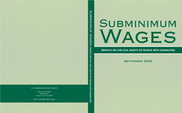 SUBMINIMUM WAGES SUBMINIMUM Subminimum