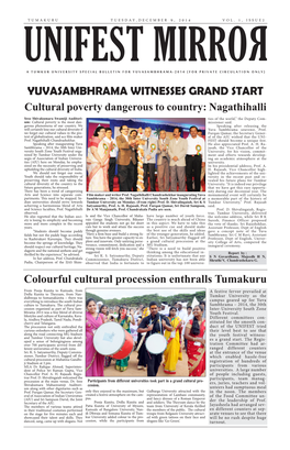 YUVASAMBHRAMA WITNESSES GRAND START Cultural Poverty Dangerous to Country: Nagathihalli