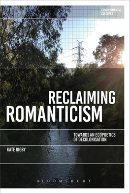 Reclaiming Romanticism Environmental Cultures Series