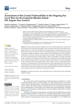 Assessment of the Coastal Vulnerability to the Ongoing Sea Level Rise for the Exquisite Rhodes Island (SE Aegean Sea, Greece)