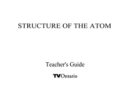 Structure of the Atom