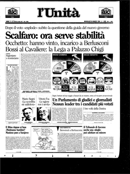 Occhetto: Hanno Vinto, Incarico a Berlusconi Bossi Al Cavaliere