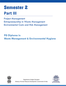 PG Diploma in Waste Management & Environmental Hygiene