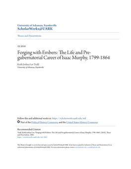 The Life and Pre-Gubernatorial Career of Isaac Murphy, 1799-1864" (2018)