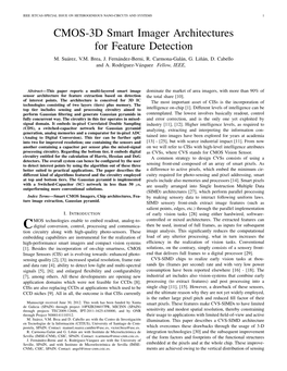 CMOS-3D Smart Imager Architectures for Feature Detection M