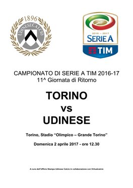 TORINO Vs UDINESE