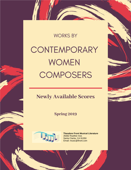 2019 Contemporary Women Composers Music Catalog