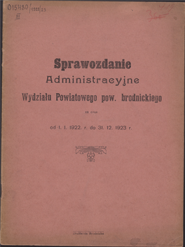 Sprawozdanie Administracyjne Wydziału Powiatowego Pow