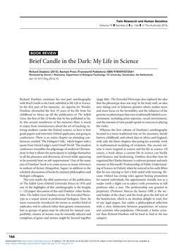 Brief Candle in the Dark: My Life in Science