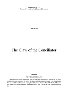 The Claw of the Conciliator