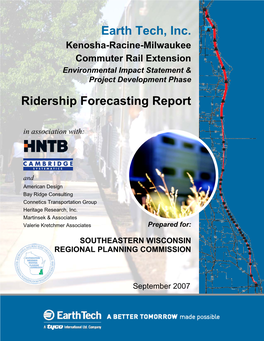 Earth Tech, Inc. Ridership Forecasting Report
