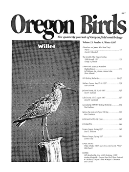 Big Day Record FIELDNSTES ...Western Oregon, Spring 1997