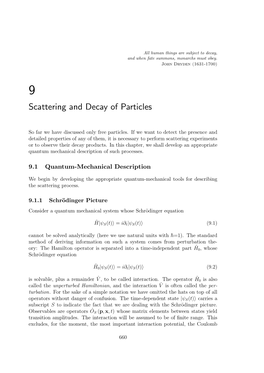 Scattering and Decay of Particles