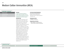 Medium Caliber Ammunition (MCA)