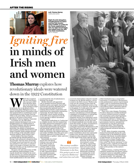 Igniting Fire in Minds of Irish Men and Women Thomas Murray Explores How Revolutionary Ideals Were Watered Down in the 1922 Constitution