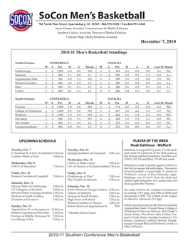 Socon Men's Basketball