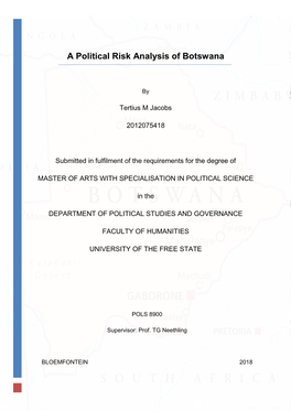 A Political Risk Analysis of Botswana