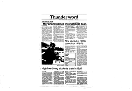 Tltunder Word Volume 17, Number 14 Highline Community College, Midway, Washington May 5.1978