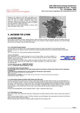 1. Access to Lyon