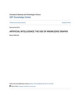 Artificial Intelligence the Use of Knowledge Graphs