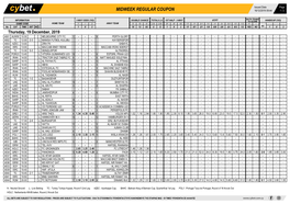 Midweek Regular Coupon 16/12/2019 09:44 1 / 2