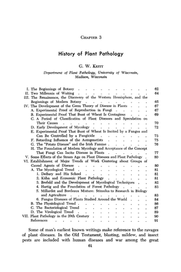History of Plant Pathology