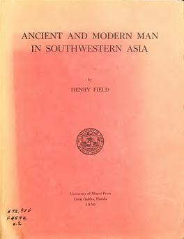 Ancient and Modern Man in Southwestern Asia