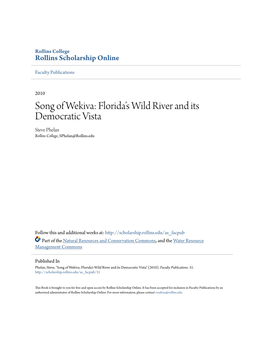 Song of Wekiva: Florida's Wild River and Its Democratic Vista