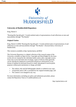 University of Huddersfield Repository