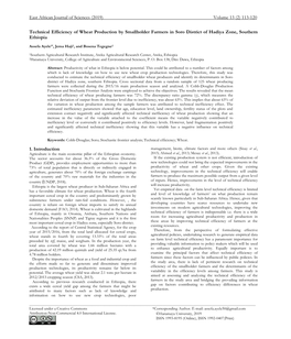 113-120 Technical Efficiency of Wheat Production by Smallholder Farmer