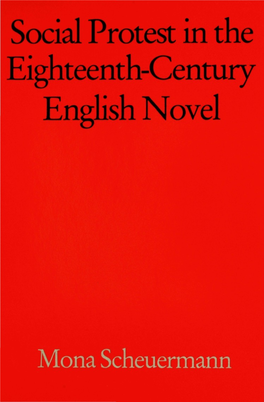 Social Protest in the Eighteenth-Century English Novel