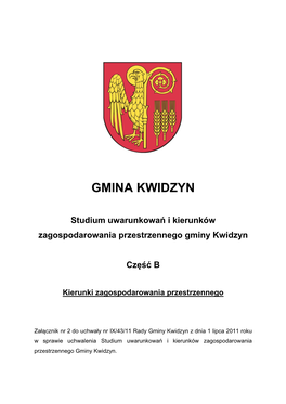 Studium Uwarunkowań I Kierunków Zagospodarowania Przestrzennego Gminy Kwidzyn Część B