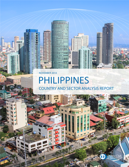 Philippines Country and Sector Analysis Report