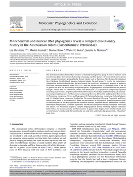 Mitochondrial and Nuclear DNA Phylogenies Reveal a Complex