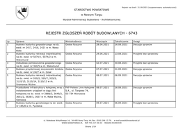 Rejestr Zgłoszeń Robót Budowlanych - 6743