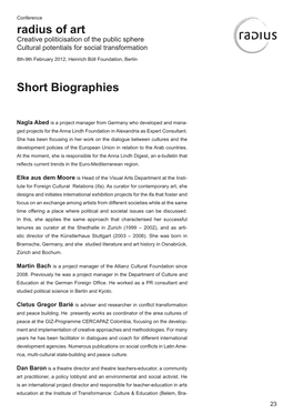 Short Biographies