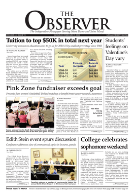 Pink Zone Fundraiser Exceeds Goal College Celebrates Sophomore